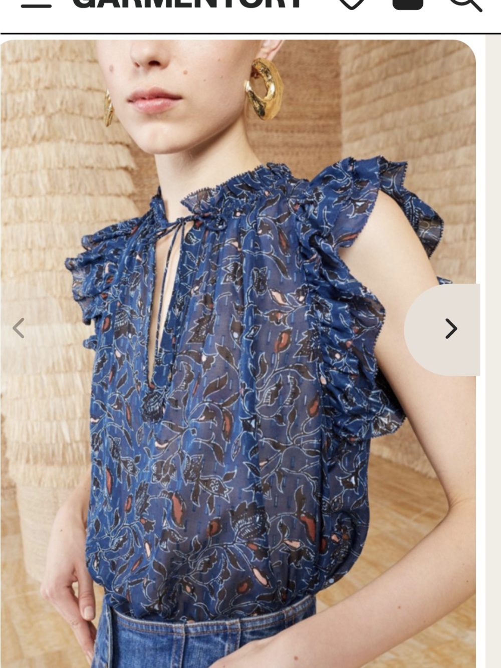 Ulla Johnson Shona Top in Dusk size 4